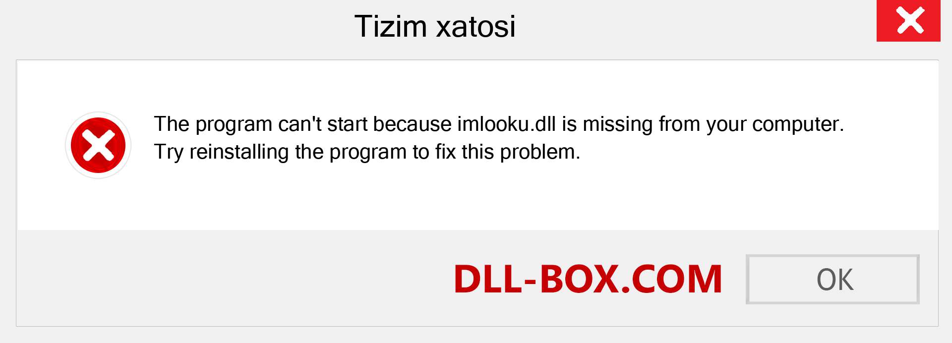 imlooku.dll fayli yo'qolganmi?. Windows 7, 8, 10 uchun yuklab olish - Windowsda imlooku dll etishmayotgan xatoni tuzating, rasmlar, rasmlar